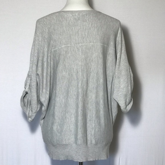 Willi Smith Gray Dolman 3/4 Sleeve Tunic Sweater - Picture 5 of 11